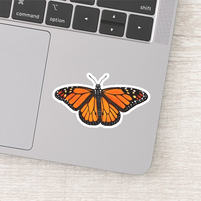 Monarch Butterfly Insect Vinyl Pegatina (Detalle)