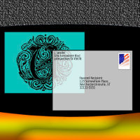 Monarchia Letra vintage "U" Letra postal