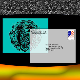 Monarchia Letra vintage "U" Letra postal