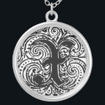 Monarquia "X" Monograma collar Pendant<br><div class="desc">Letra minúscula monograma llamada monarquia. Texto de estilo victoriano vintage. Personalizar esto con tu obra de arte o texto. Transferir este diseño a cualquier producto.</div>