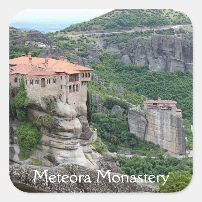 Monasterio de Meteora 2 Pegatina (Anverso)