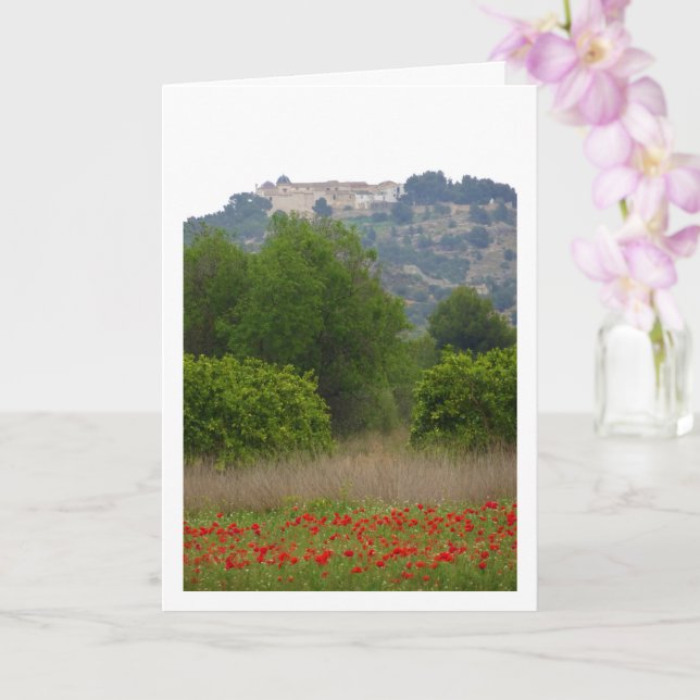 Monasterio de San Miguel sobre la tarjeta de campo (Orquídea)