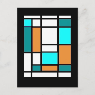 Mondrian, Composición, Tarjeta Postal de Parodia A