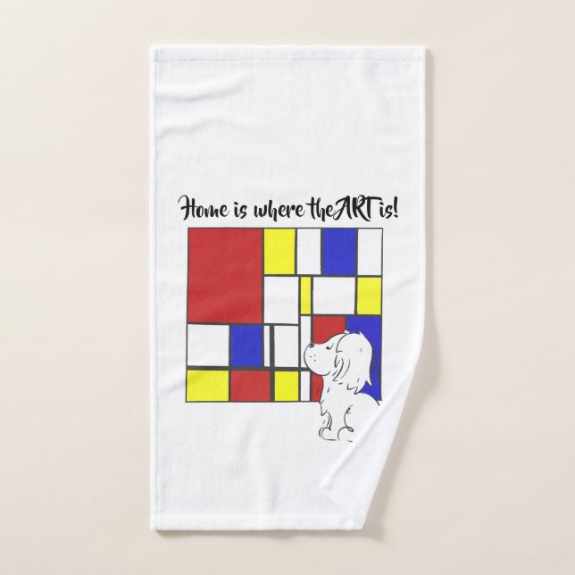 Mondrian Inspired Chamomile (Toalla de mano)