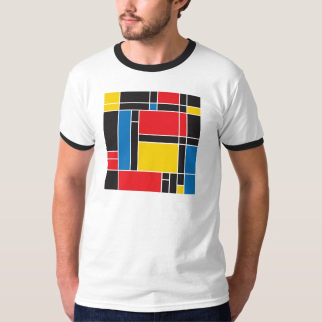 Mondrian moderno inspiró la camiseta gráfica del (Anverso)