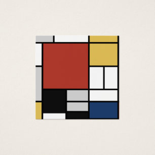 Mondrian Pintura de Plano Rojo Amarillo Azul Gris