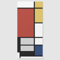 Mondrian Pintura de Plano Rojo Amarillo Azul Gris