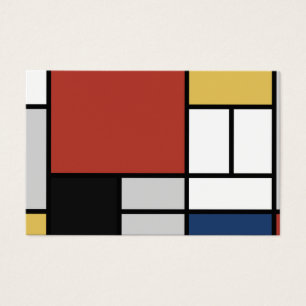 Mondrian Pintura de Plano Rojo Amarillo Azul Gris