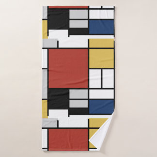 Mondrian Pintura de Plano Rojo Amarillo Azul Gris 