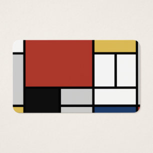 Mondrian Pintura de Plano Rojo Amarillo Azul Gris