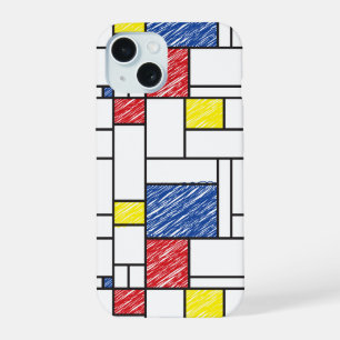 Mondrian Scribbles Minimalista De Stijl Arte Moder