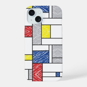 Mondrian Scribbles Minimalista De Stijl Arte Moder