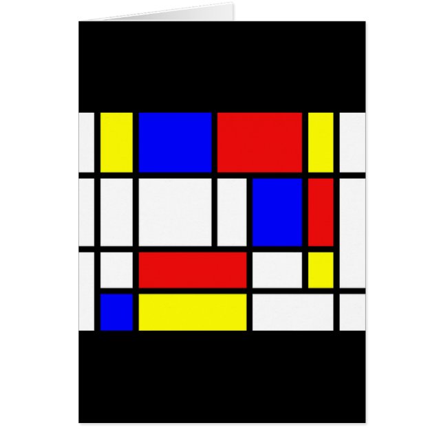 Mondrian - Tarjeta de colores primarios (Frente)