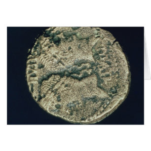 Moneda con las cabezas de Julio César y de