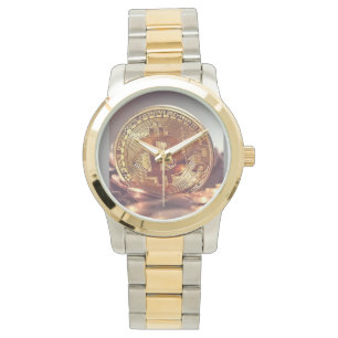 moneda de bitcoin, reloj criptográfico