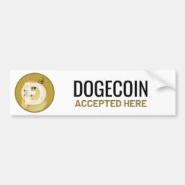 Moneda De Doge Aceptada Aquí Decal Pegatina De Ven