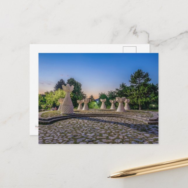 Moneda de la postal de Macedonia, sin derrotar, si (Anverso/Reverso In Situ)