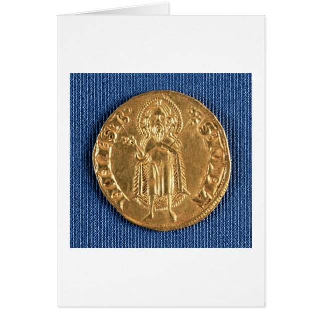 Moneda de oro, con St. John el Bautista, siglo XVI (Frente)