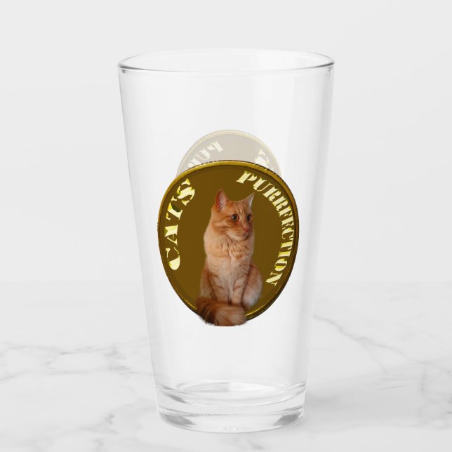 Moneda de oro Ginger Cat, Tumbler de vidrio (Anverso)
