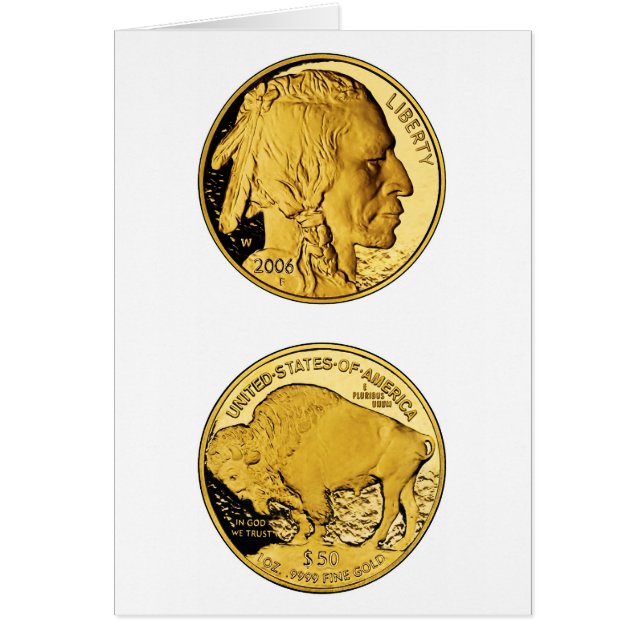 Moneda del lingote de oro de la prueba del búfalo (Frente)