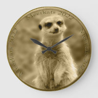 Moneda Golden Meerkat 2022, reloj de pared redonda
