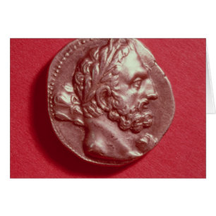 Moneda púnica con la cabeza de Hamilcar Barca