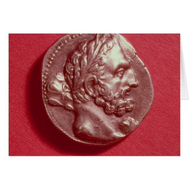 Moneda púnica con la cabeza de Hamilcar Barca (Anverso (Horizontal))