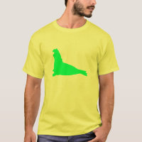 Moneda verde de la camisa de sello elefante