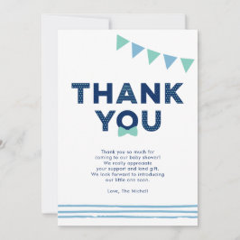 Moneda y marina | Tarjeta de agradecimiento de Bab