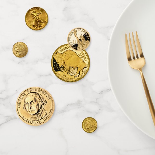 Monedas de oro norteamericanas confetti (Grupo)