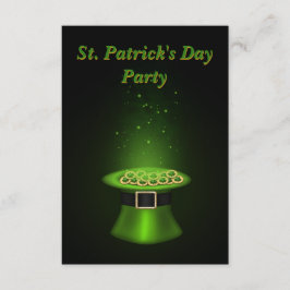 Monedas del gorra del día de St Patrick - tarjeta