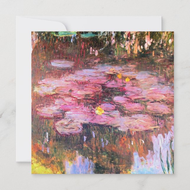 Monet - Algas de agua, rosadas, (Anverso)