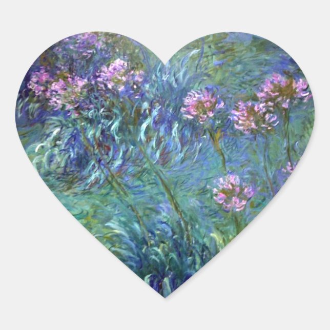 Monet Bella Artes Flowers Agapanthus Pegatina (Anverso)