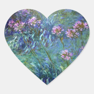 Monet Bella Artes Flowers Agapanthus Pegatina