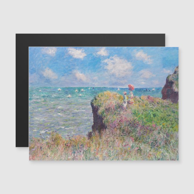 Monet - Camino de acantilado con tarjeta magnética (Anverso/Reverso)