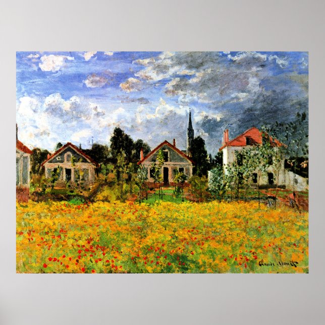 Monet - Casas en Argenteuil, famosas obras de arte (Frente)