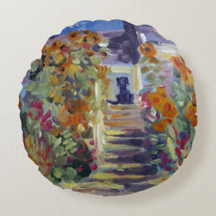 Monet con la almohada del laboratorio