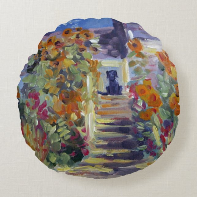 Monet con la almohada del laboratorio (Anverso)