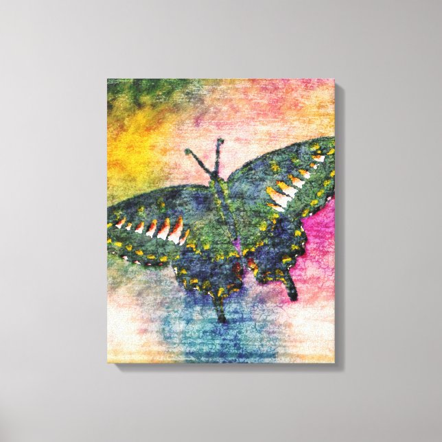 Monet de arte de pintura de mariposa (Anverso)