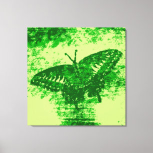 Monet de arte de pintura de mariposa verde