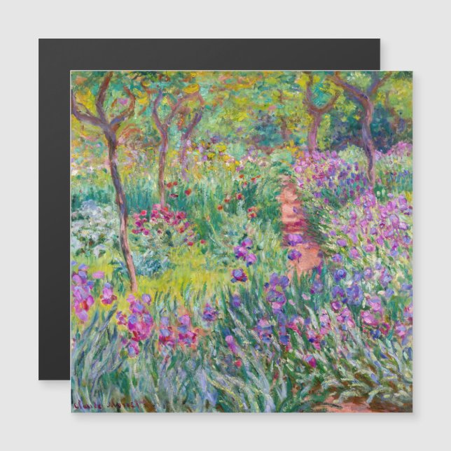 Monet - El Jardín Iris de la Giverny Magnetic Card (Anverso/Reverso)