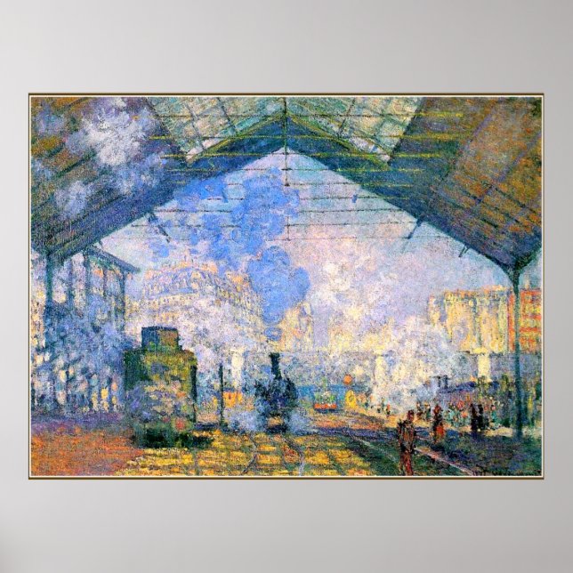 Monet - La estación de Saint-Lazare, arte refinado (Frente)