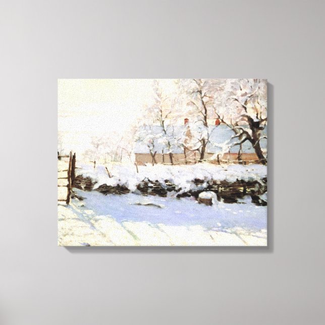 Monet La Magpie 36x23 Lienzo envuelto (Anverso)