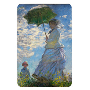 Monet la mujer de la "promenade" con un imán del