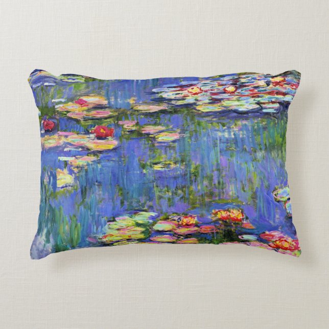Monet - Lilies de agua, 1916, Almohada de acento (Anverso)