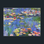 Monet - Lilies de agua, 1916, tarjeta<br><div class="desc">Famoso cuadro de Claude Monet,  Water Lilies 1916</div>
