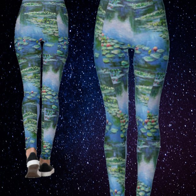 Monet Lirios de Agua Leggings Hermosos de Acuarela (Subido por el creador)