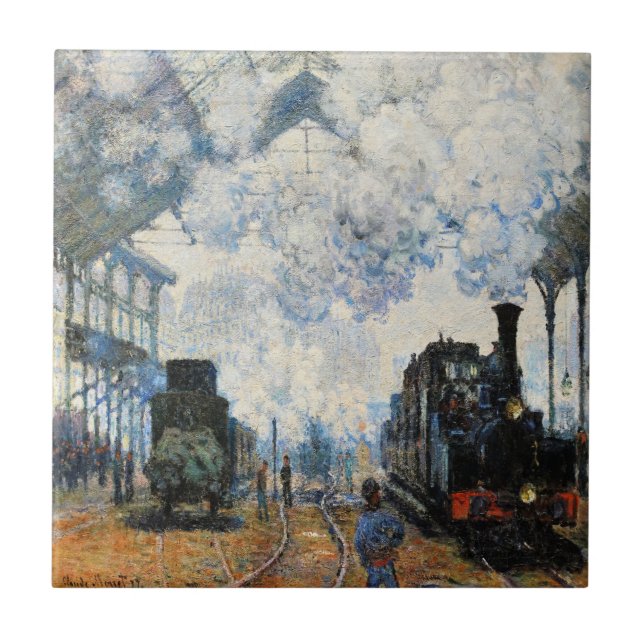 Monet - Llegada del tren de Normandía, teja (Frente)