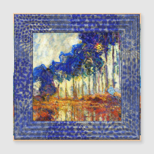 Monet, los álamos en el marco azul del otoño