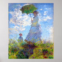Monet: Mujer con arte impresionista parasol ~